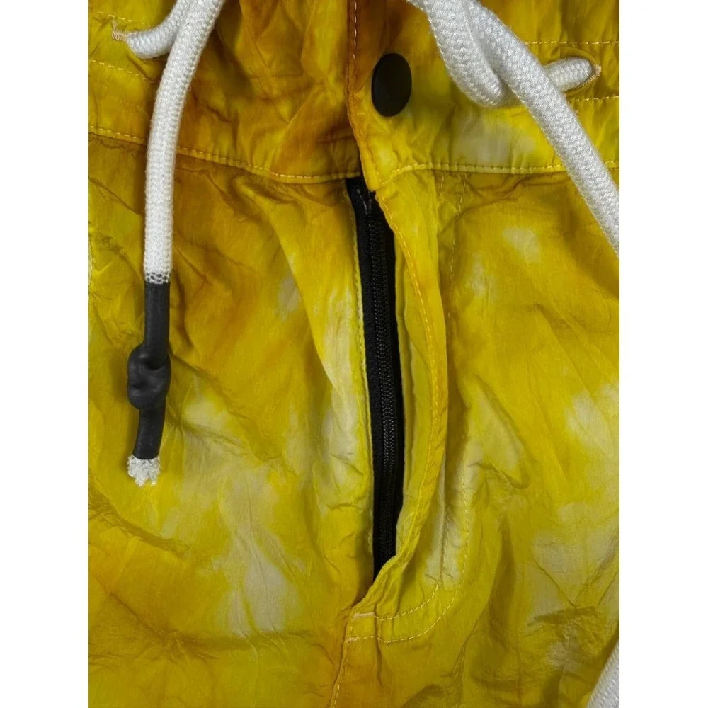 Palm Angels Tie-Dye Shell Cargo Pants Yellow Men's Size 46